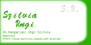szilvia ungi business card